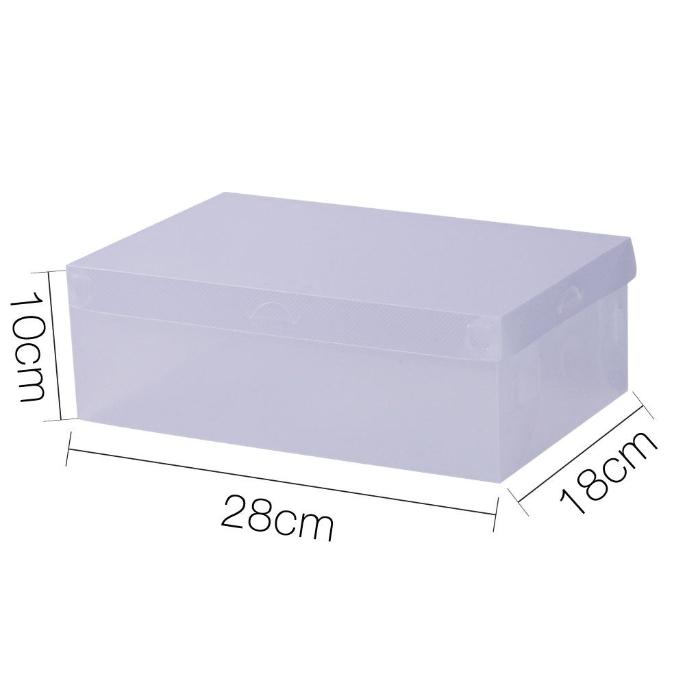 Set of 20 Clear Foldable Portable Shoe Boxes