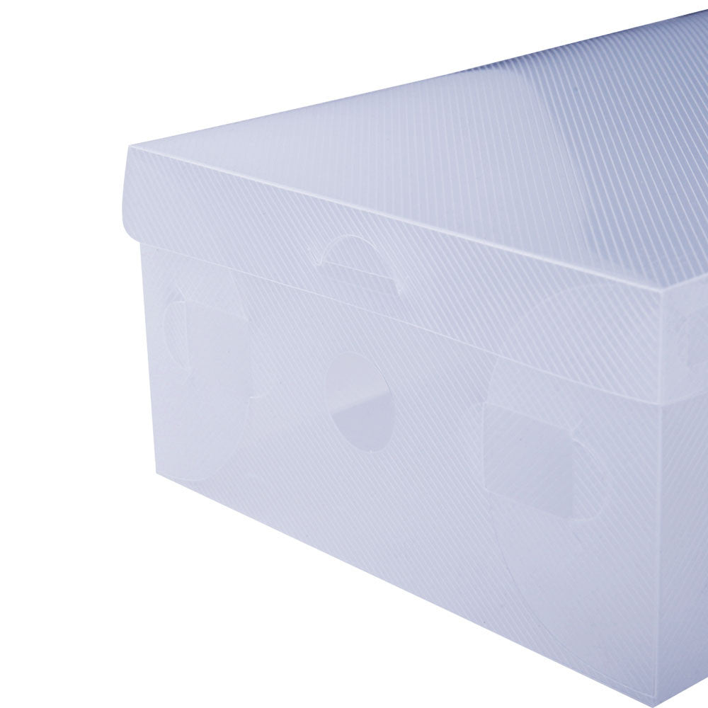 Set of 20 Clear Foldable Portable Shoe Boxes