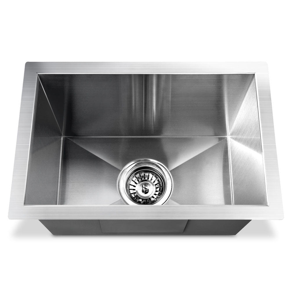 Stainless Steel Kitchen Laundry Sink with Strainer Waste 450 x 300mm