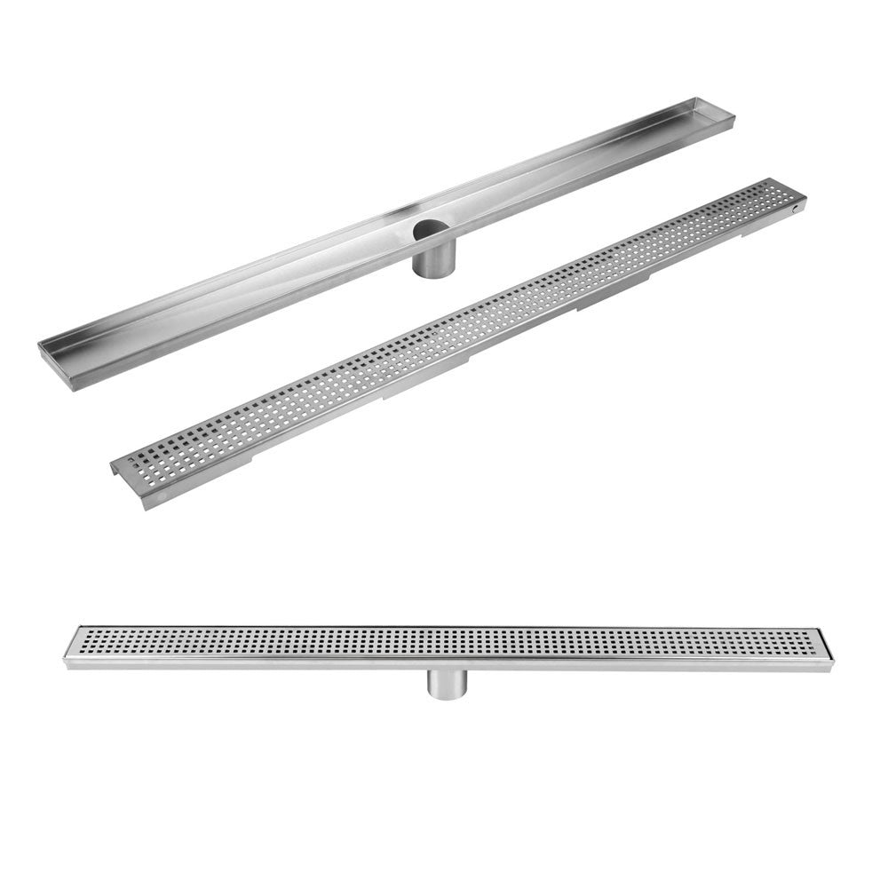 Square Stainless Steel Shower Grate Drain Floor Bathroom 1000mm