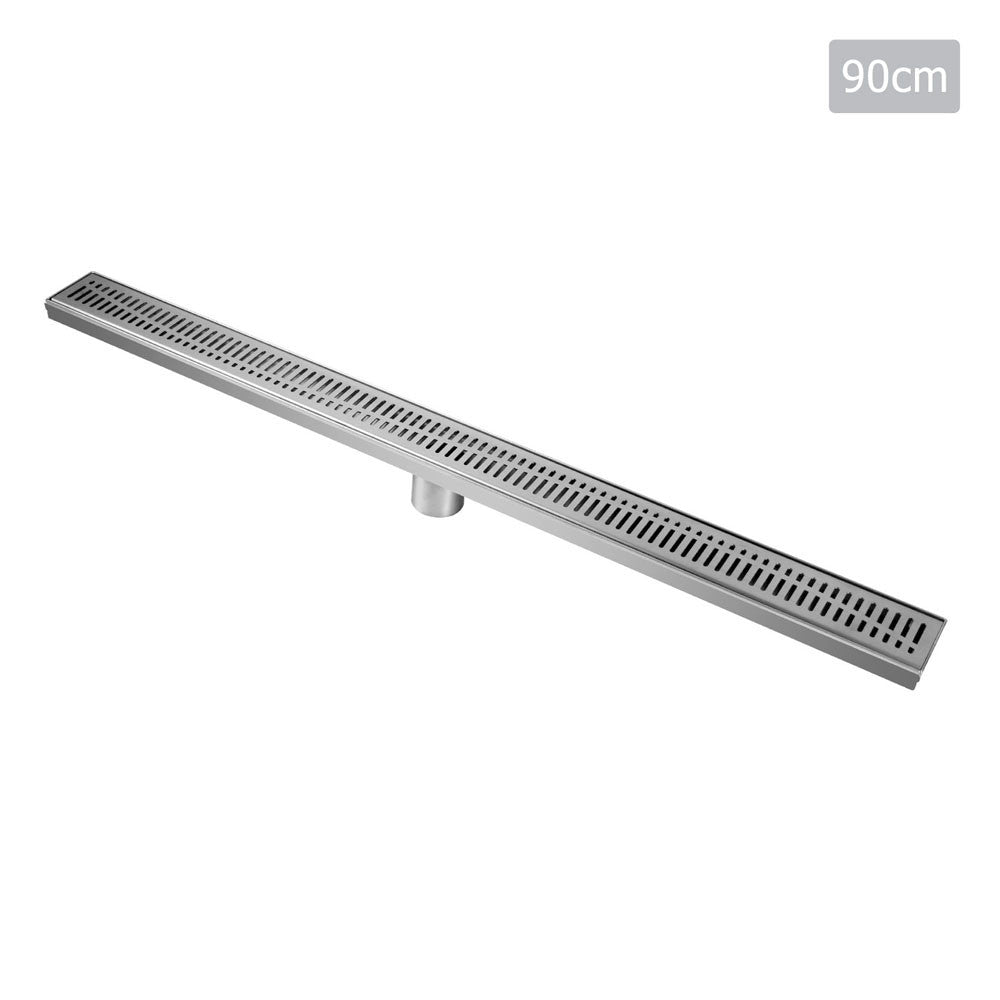 Wave Line Stainless Steel Shower Grate Drain Floor Bathroom 900mm