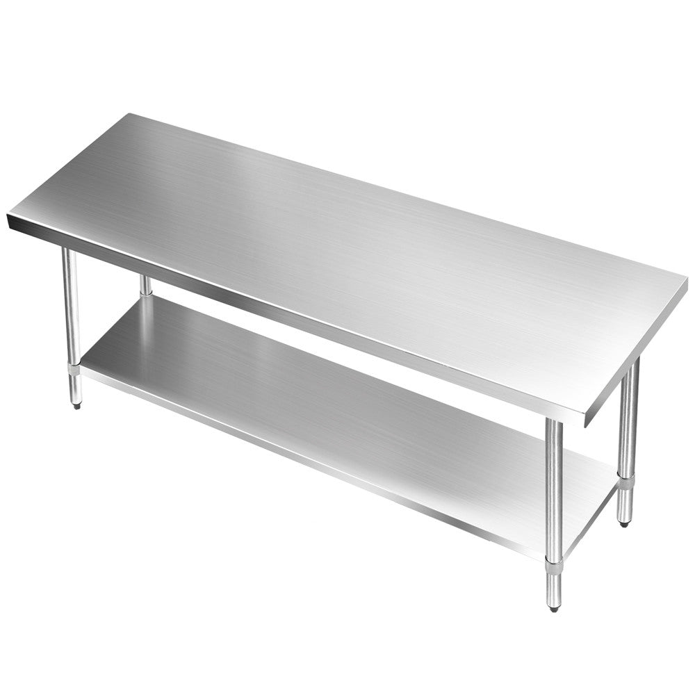 304 Stainless Steel Kitchen Work Bench Table 1829mm