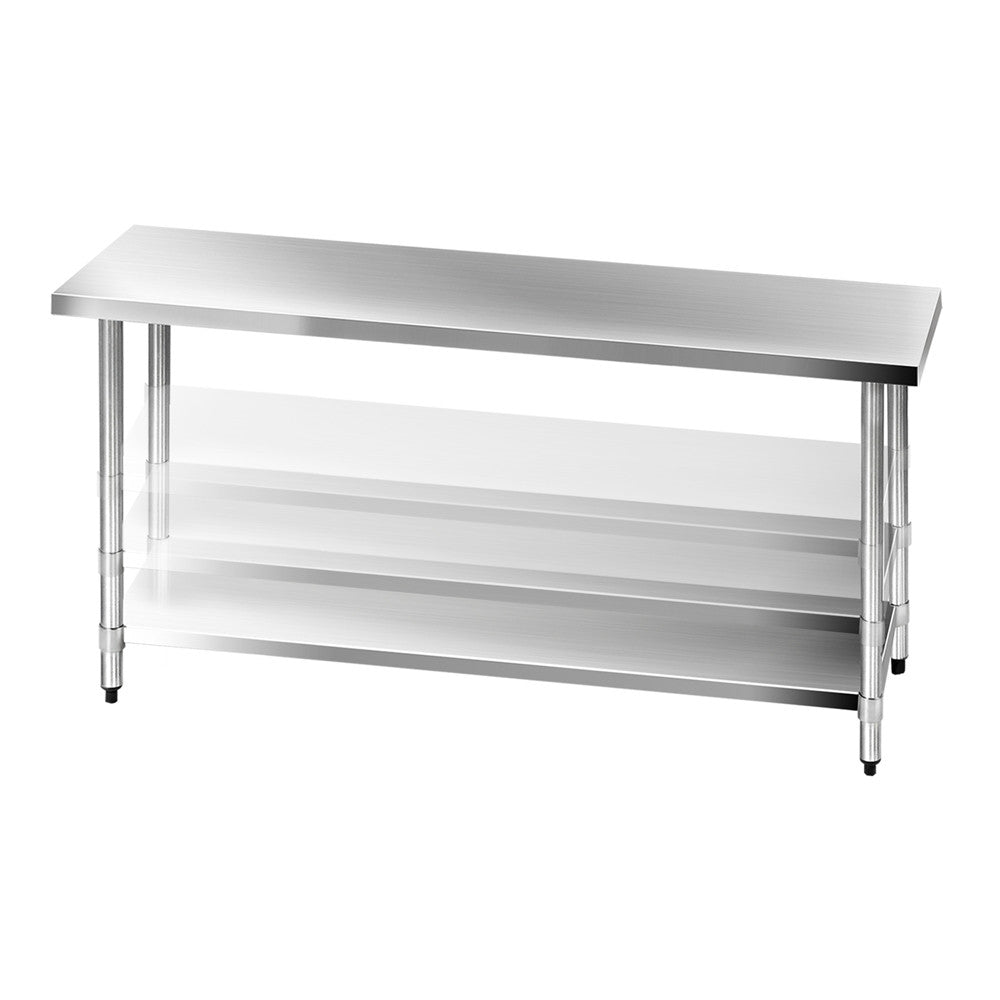 304 Stainless Steel Kitchen Work Bench Table 1829mm