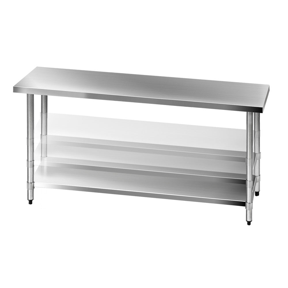 430 Stainless Steel Kitchen Work Bench Table 1829mm