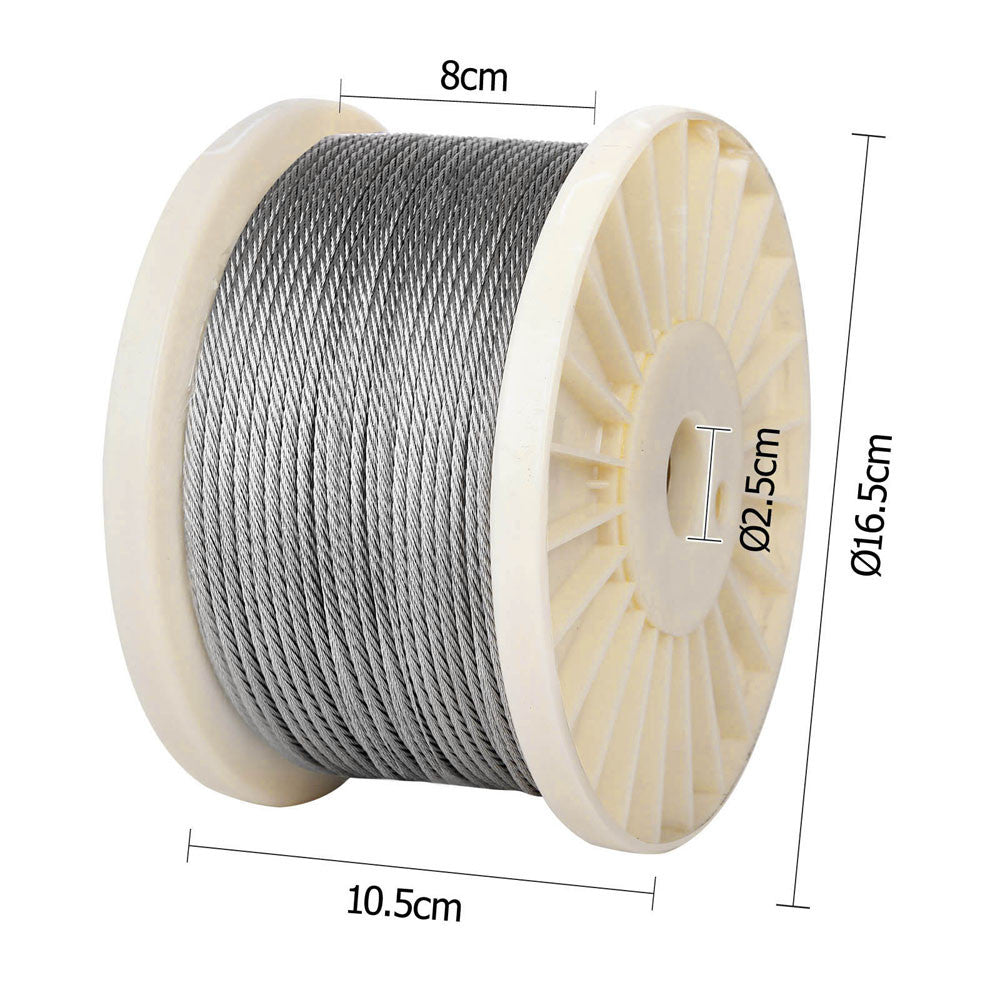 7 x 7 Marine Stainless Steel Wire Rope 100M