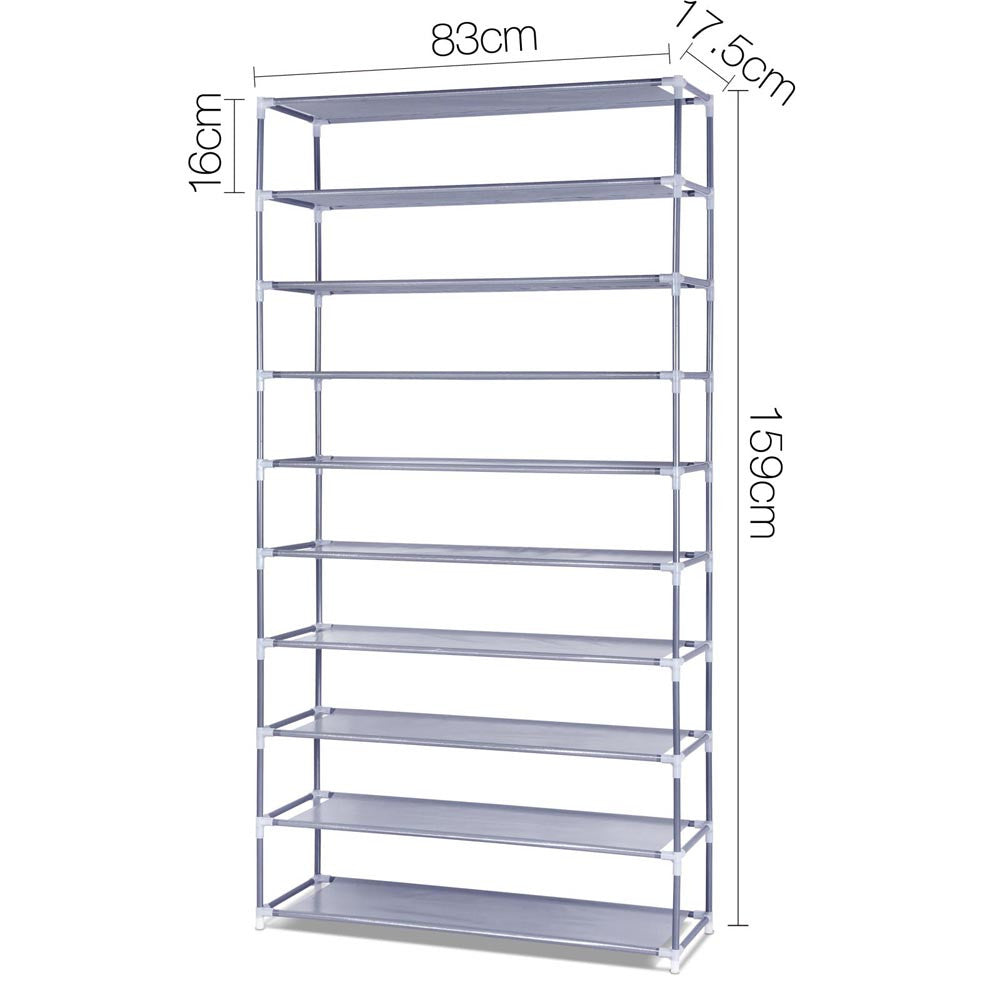 10 Tiers Stackable Shoe Storage Rack – 160cm