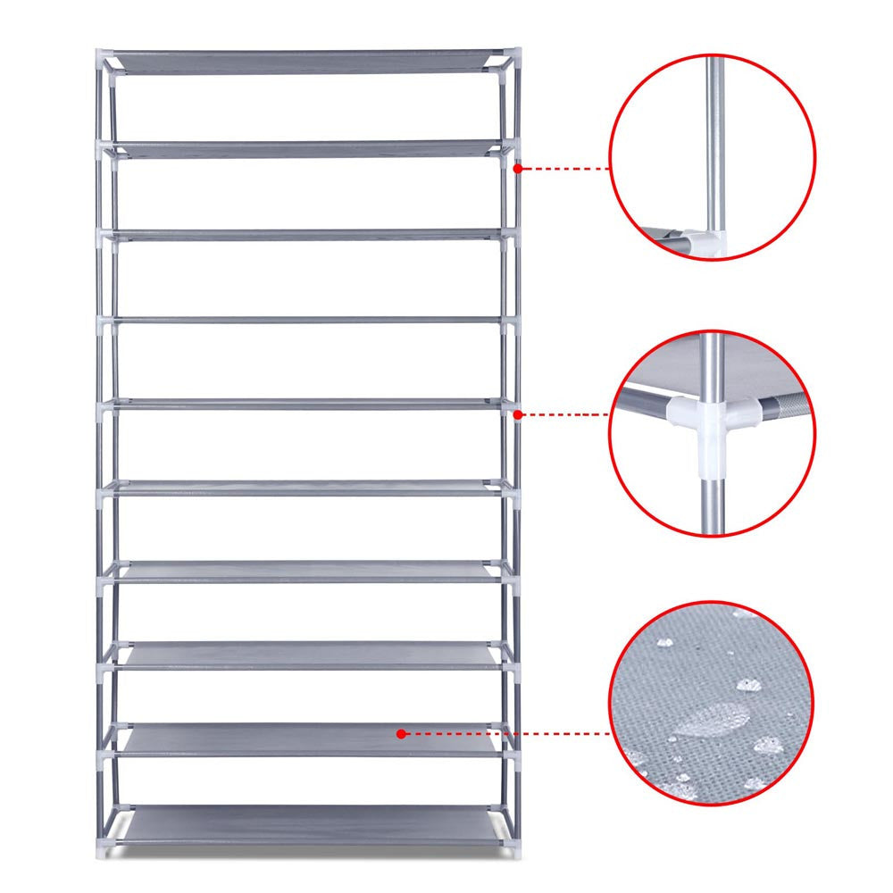 10 Tiers Stackable Shoe Storage Rack – 160cm