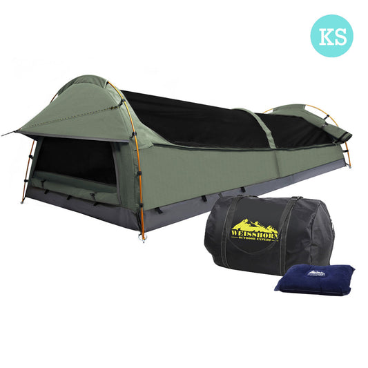 Weisshorn King Single Camping Canvas Swag 