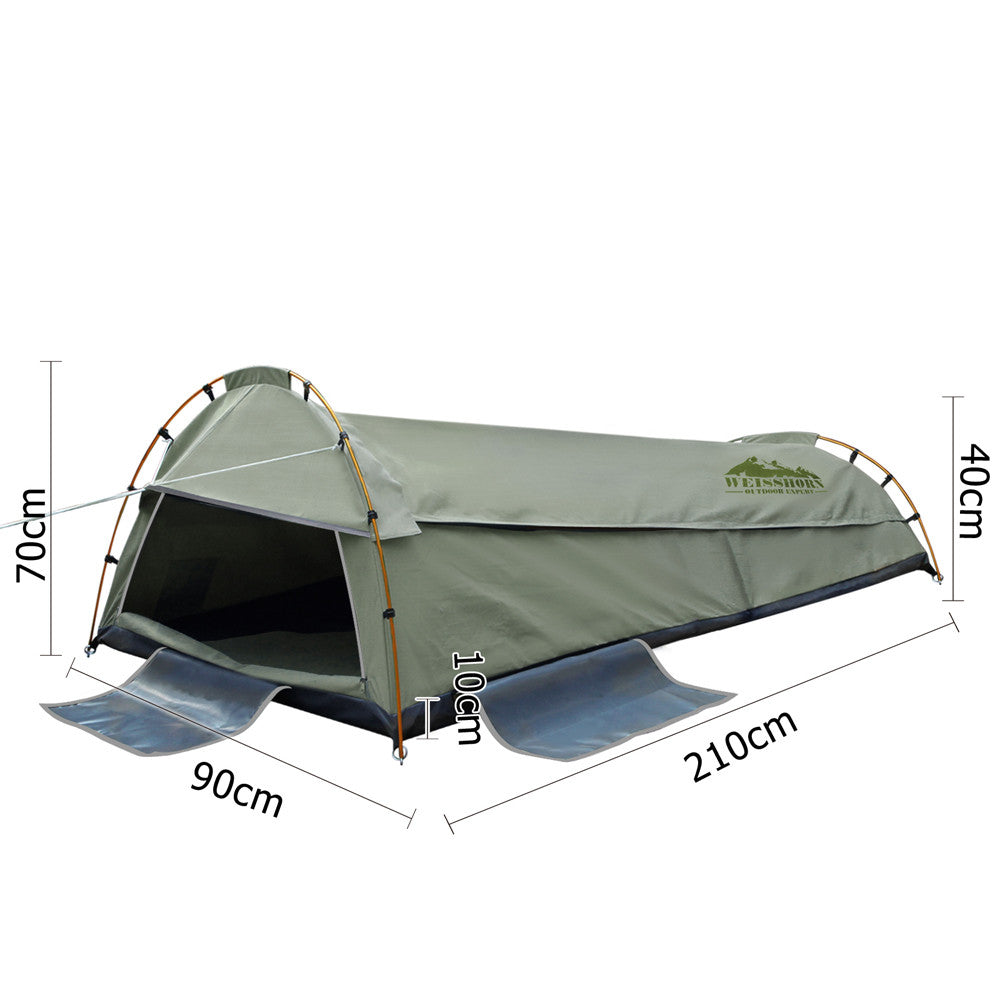 Weisshorn King Single Camping Canvas Swag