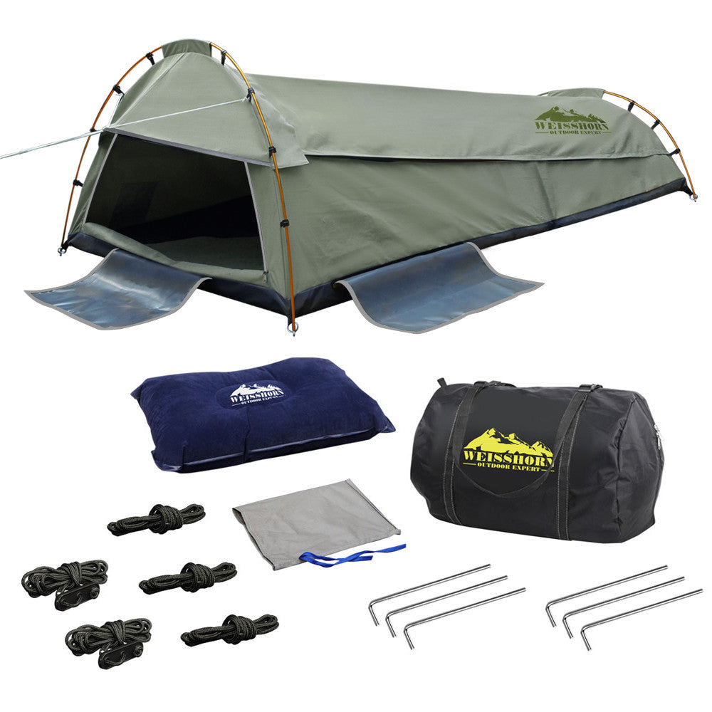 Weisshorn King Single Camping Canvas Swag