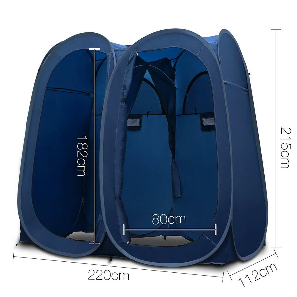 Portable Double Changing Room Shower Tent