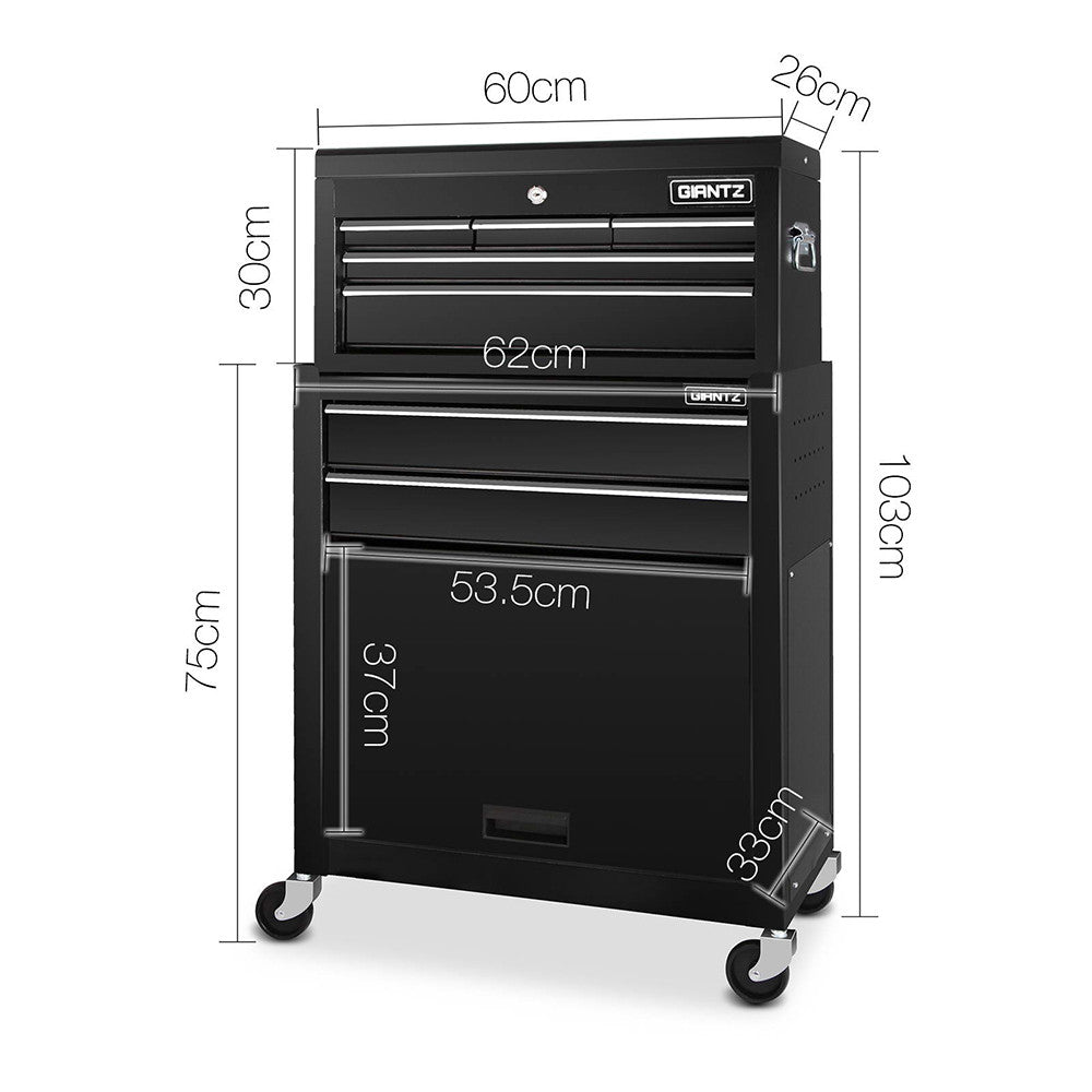 7 Drawer Toolbox – Black