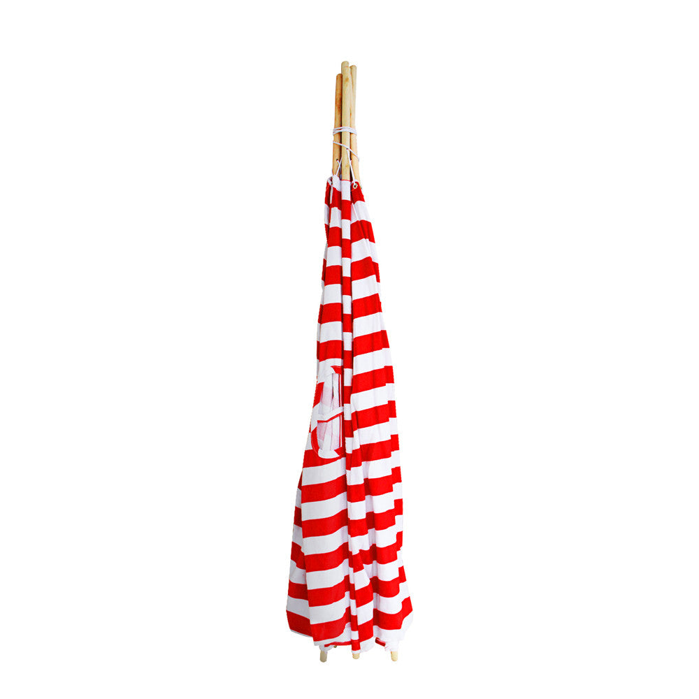 4 Poles Teepee Tent w/ Storage Bag Red