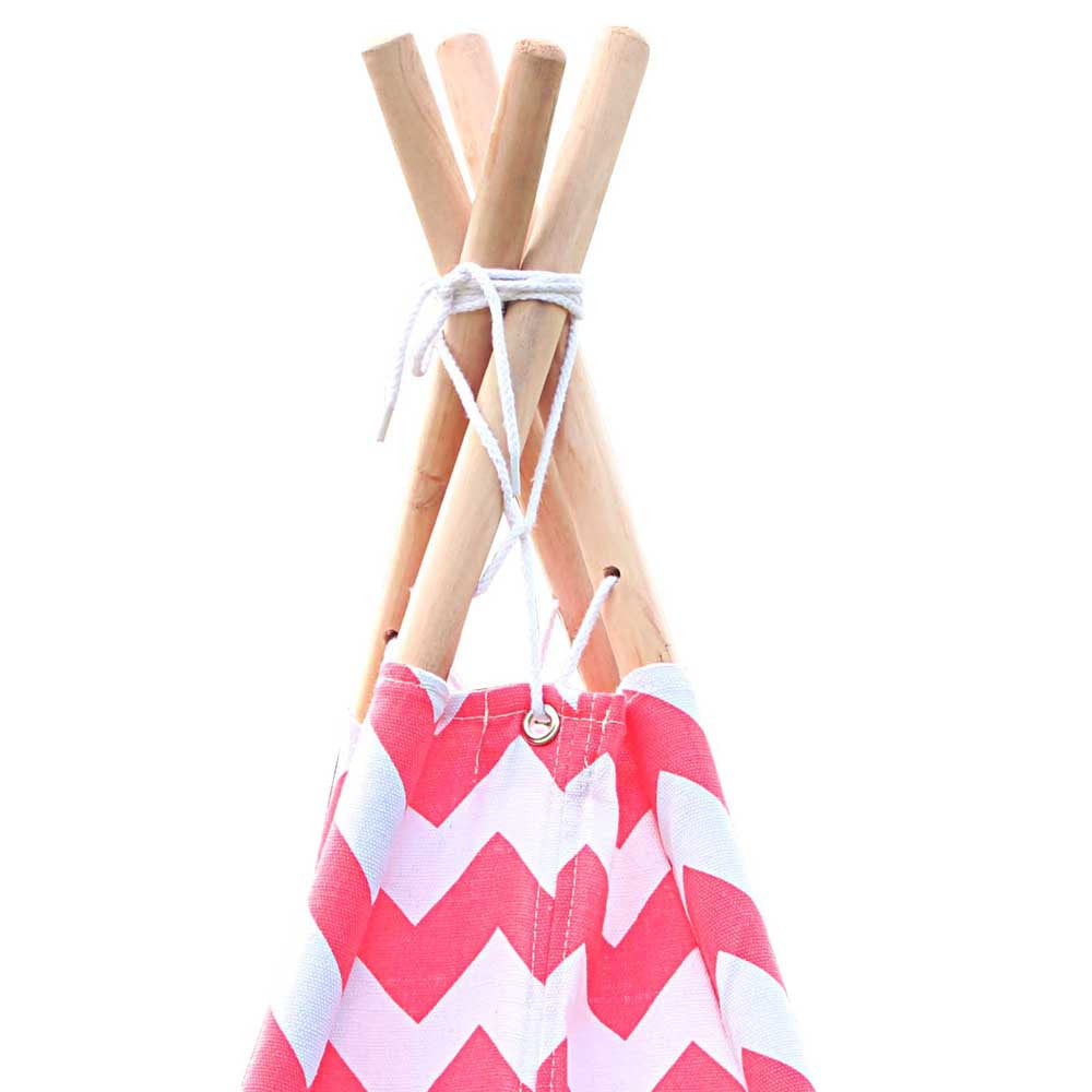 4 Poles Teepee Tent w/ Storage Bag Coral