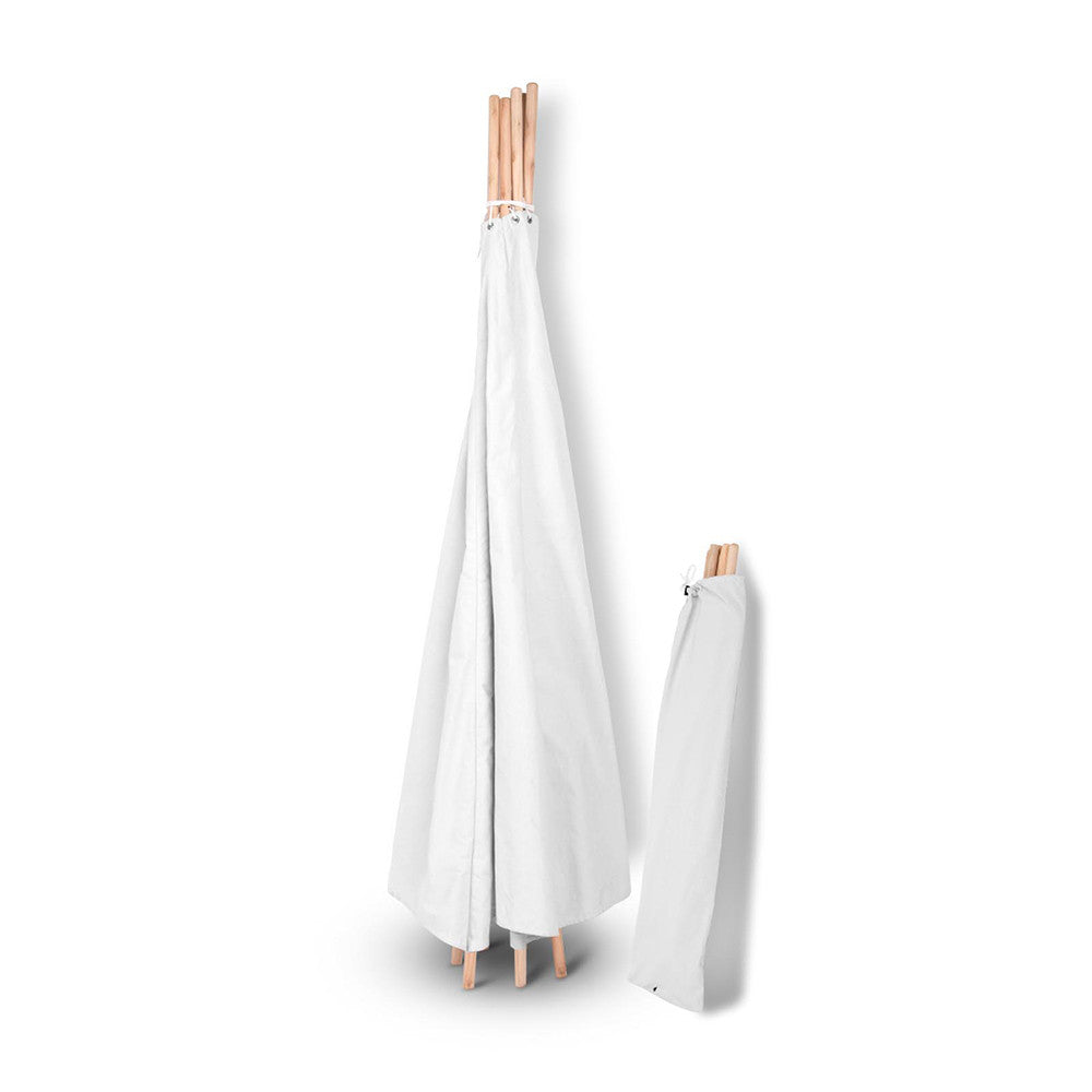 White Kids 6 Pole Teepee Canvas Tent