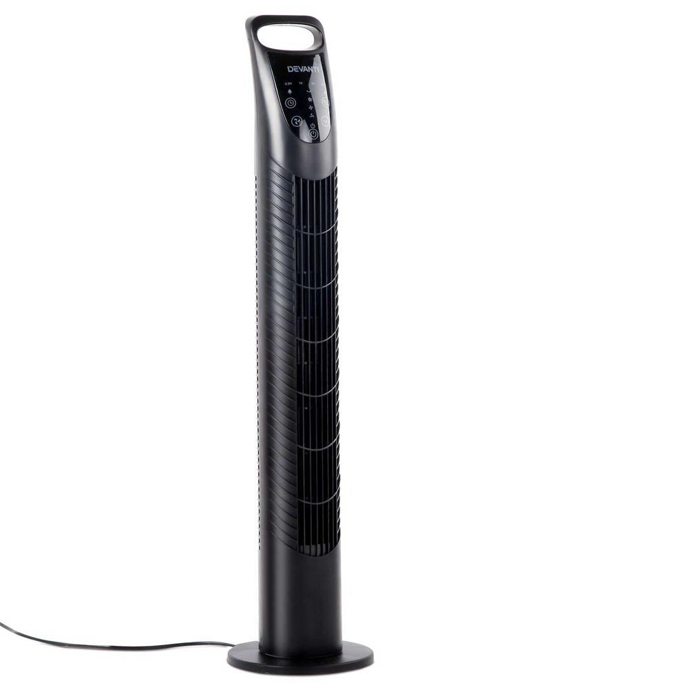 3 Speed Tower Fan  with Remote Control - Black