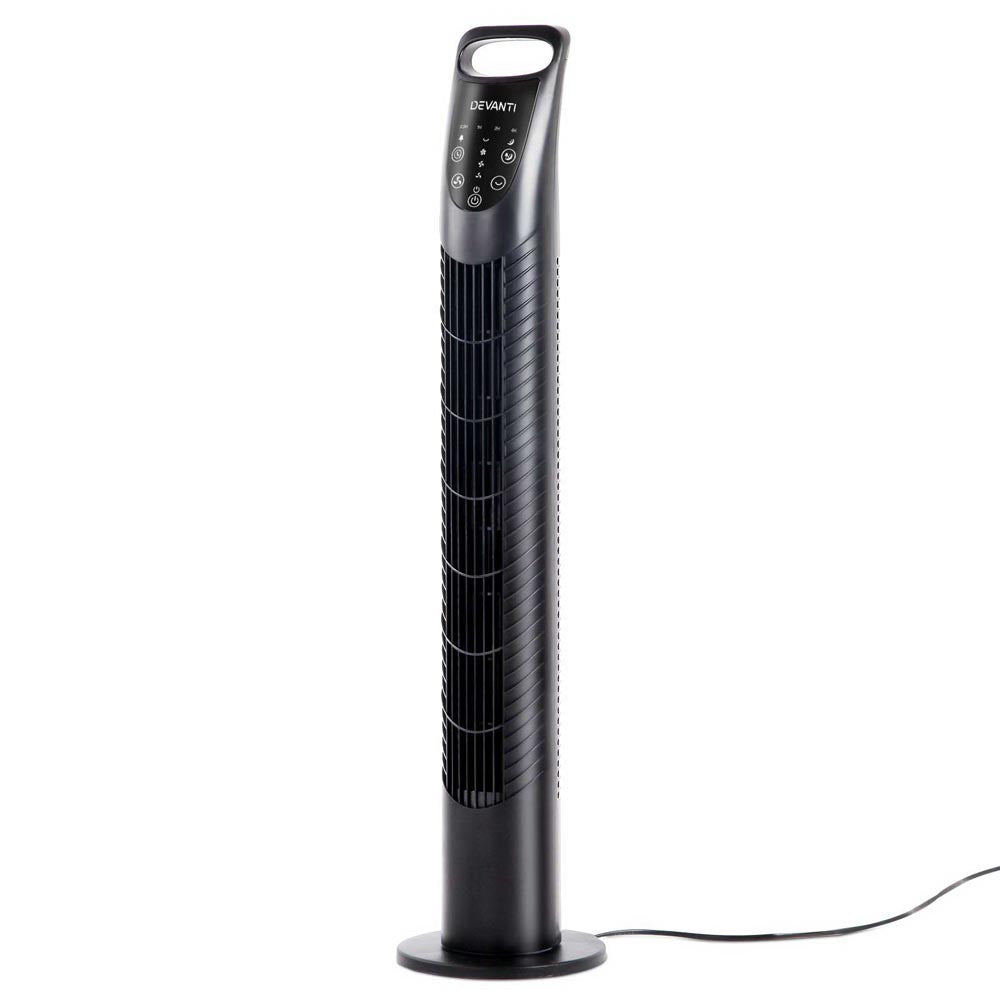 3 Speed Tower Fan  with Remote Control - Black