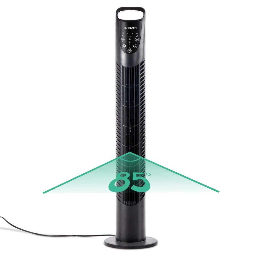 3 Speed Tower Fan  with Remote Control - Black