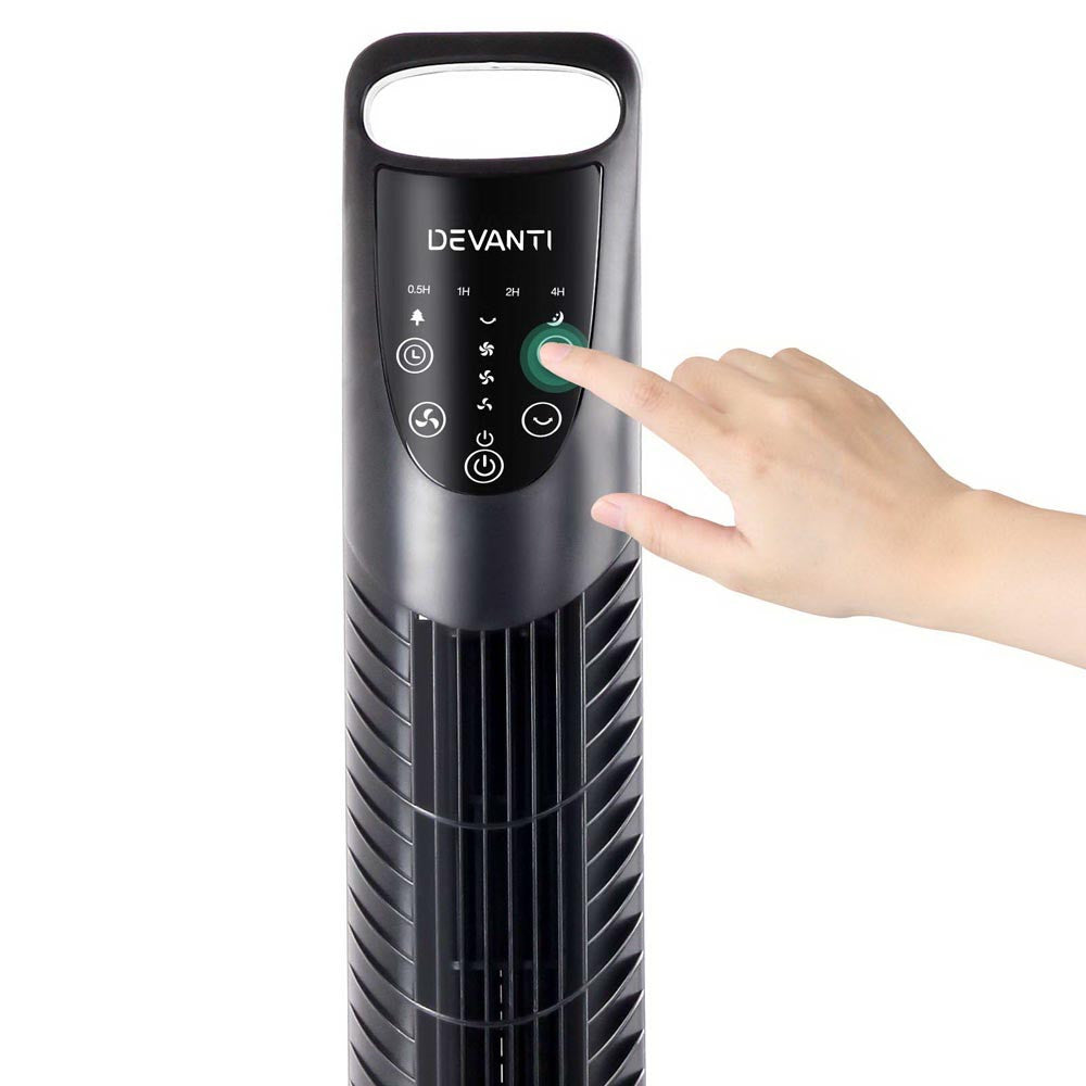 3 Speed Tower Fan  with Remote Control - Black