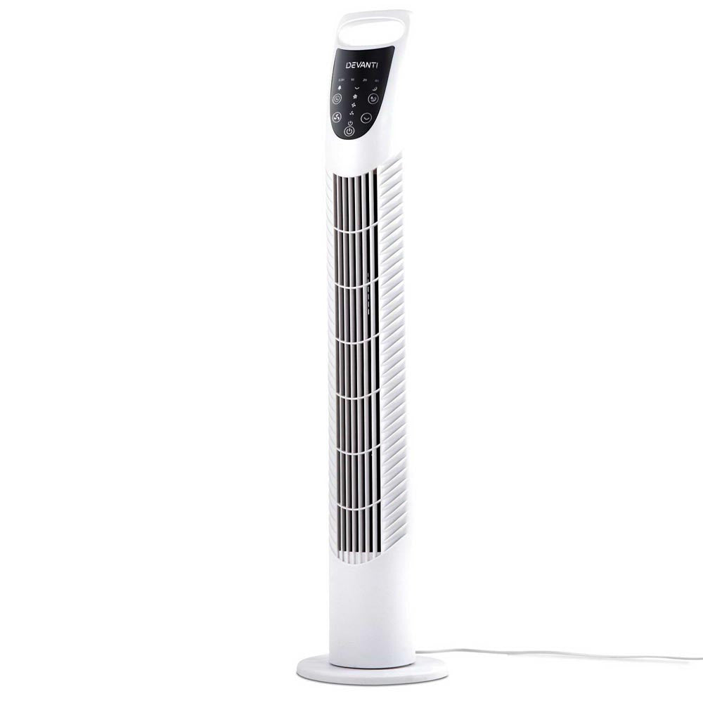 3 Speed Tower Fan  with Remote Control - White