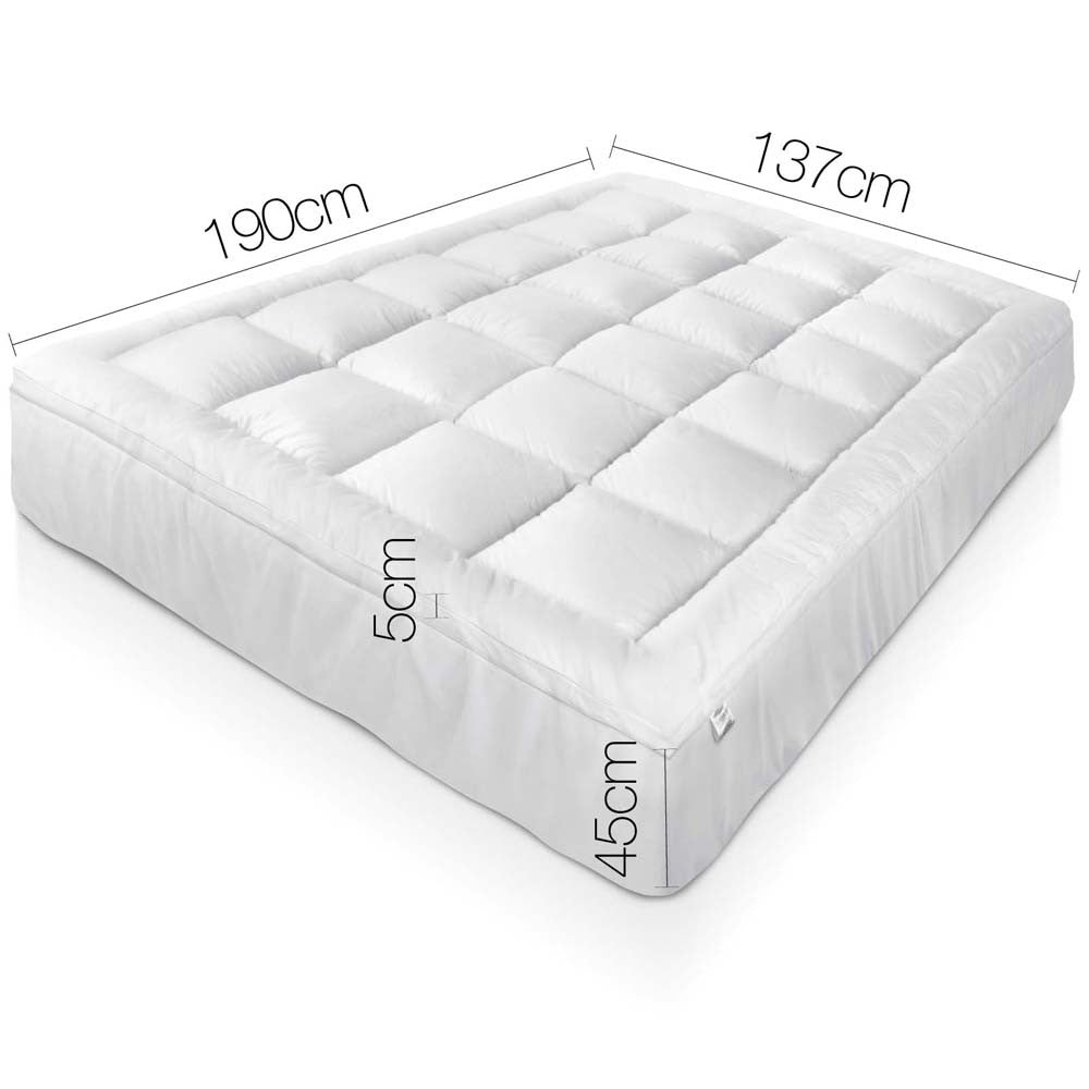 Bamboo Pillowtop Mattress Topper 5cm - Double