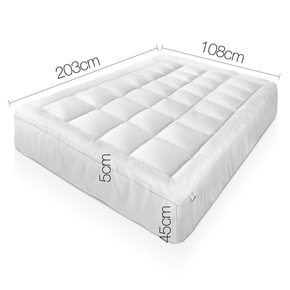 Bamboo Pillowtop Mattress Topper 5cm - King Single