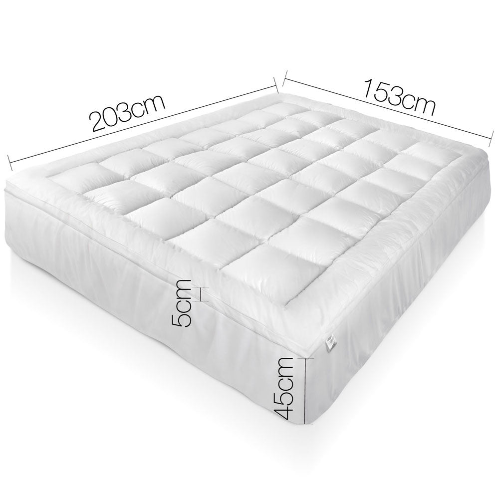 Bamboo Pillowtop Mattress Topper 5cm - Queen