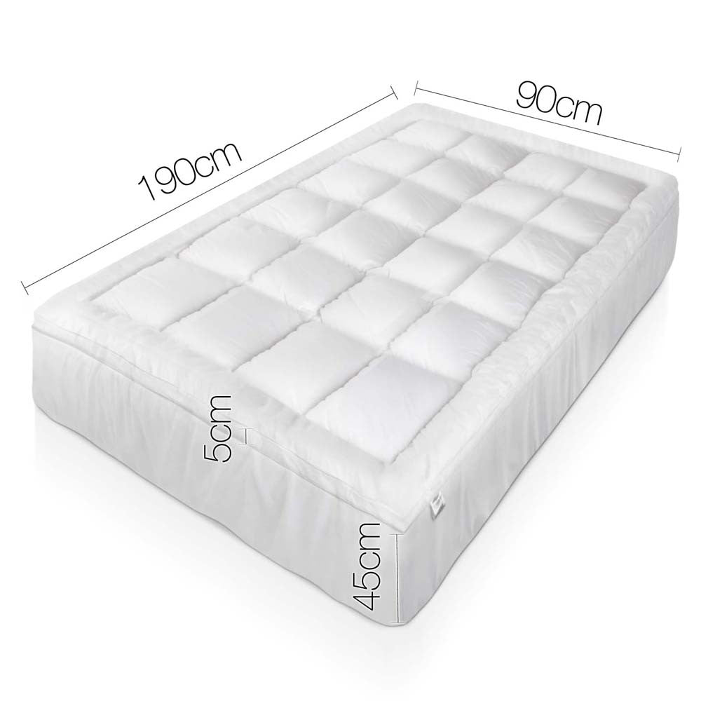 Bamboo Pillowtop Mattress Topper 5cm - Single