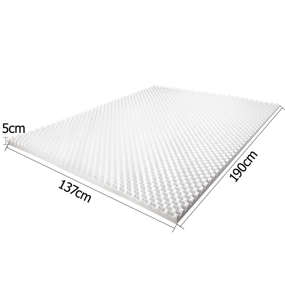 Deluxe Egg Crate Mattress Topper 5 cm Underlay Protector Double