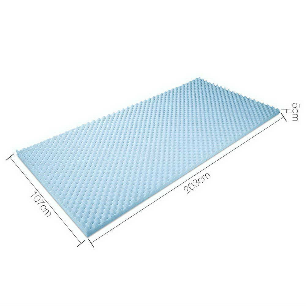 Gel Infused Egg Crate Mattress Topper  - King Single