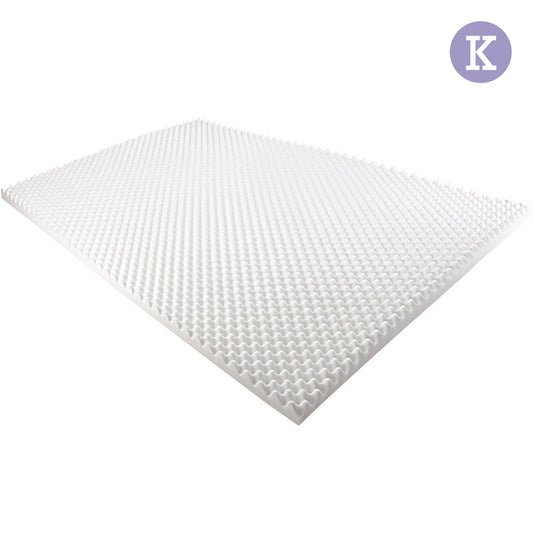 Deluxe Egg Crate Mattress Topper 5 cm Underlay Protector King