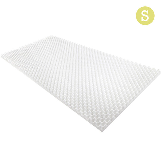 Deluxe Egg Crate Mattress Topper 5 cm Underlay Protector Single