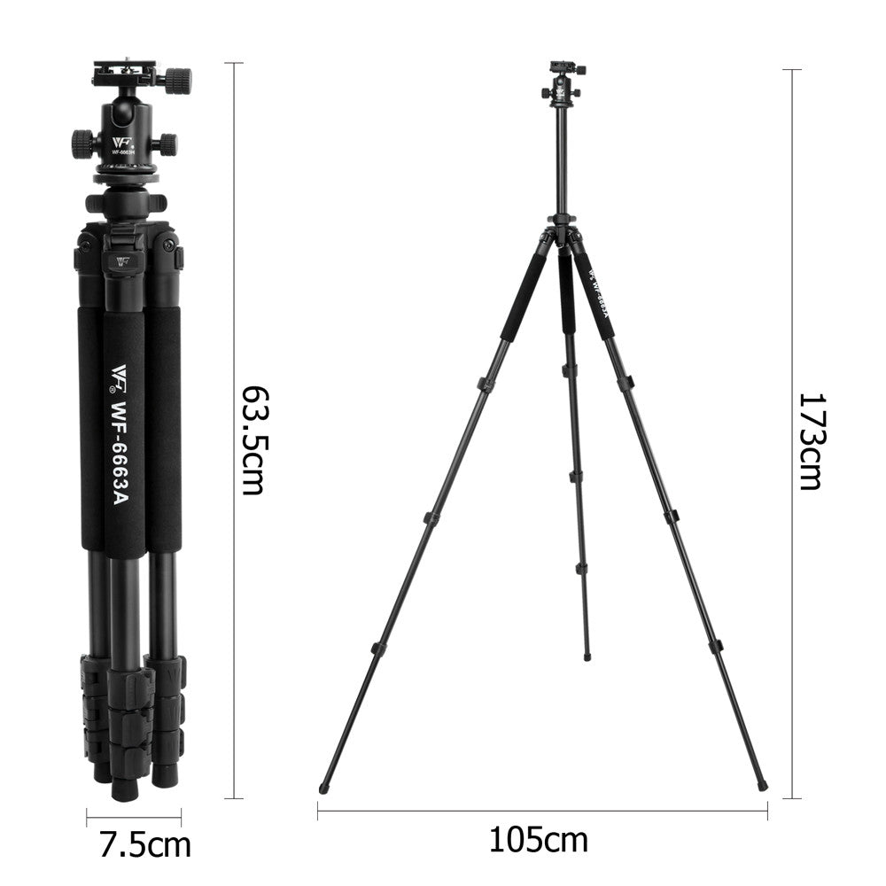 Professional Ball Head Tripod Digital Camera 173cm