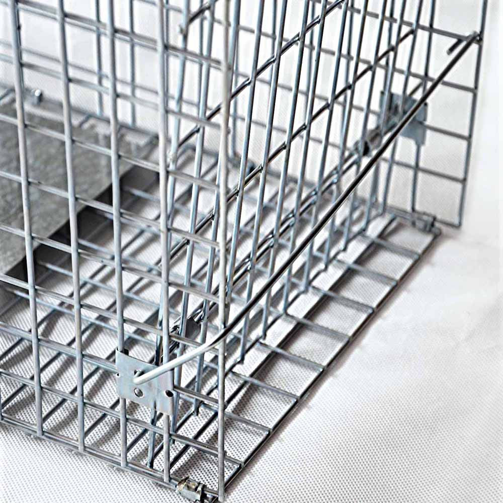 Set of 2 Humane Animal Trap Cage 66 x 23 x 25cm Silver