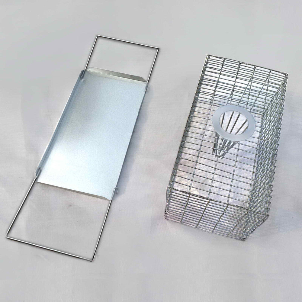 Set of 4 Humane Animal Trap Cage 21 x 13 x 9cm Silver