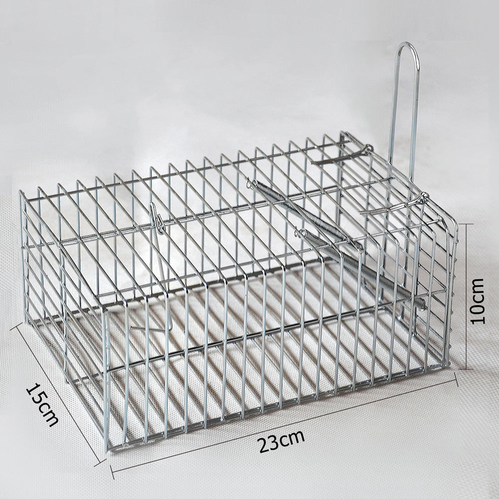 Set of 4 Humane Animal Trap Cage 23 x 15 x 10cm Silver