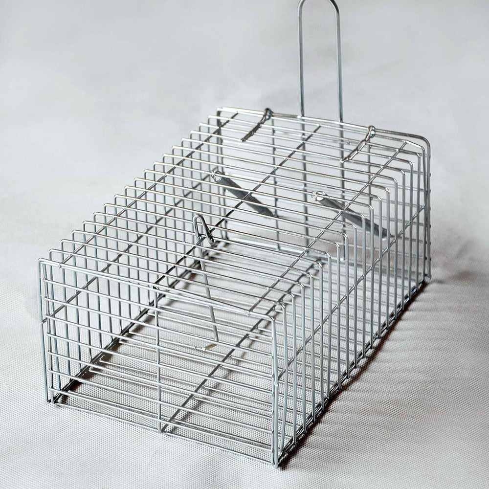 Set of 4 Humane Animal Trap Cage 23 x 15 x 10cm Silver