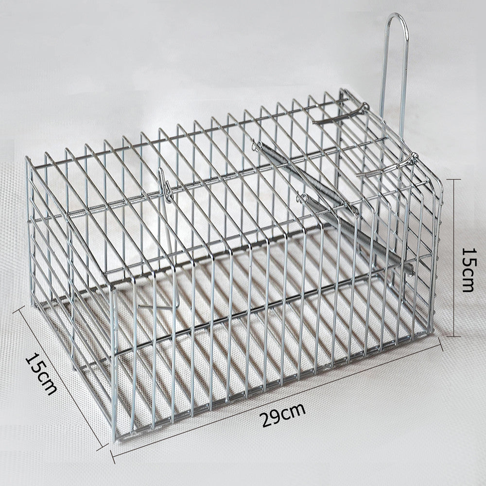 Set of 4 Humane Animal Trap Cage 29 x 15 x 15cm Silver