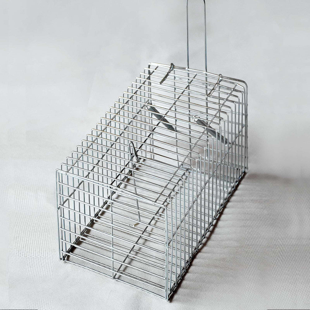 Set of 4 Humane Animal Trap Cage 29 x 15 x 15cm Silver