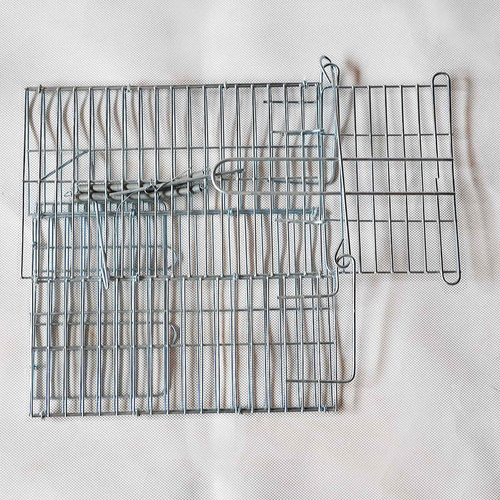 Set of 2 Humane Animal Trap Cage 23 x 15 x 10cm Silver