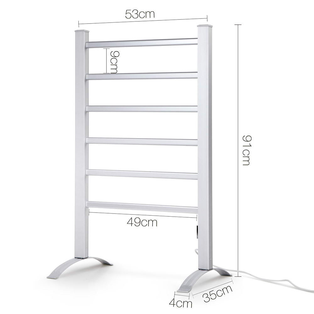 6 Rung Electric Heated Towel Rail