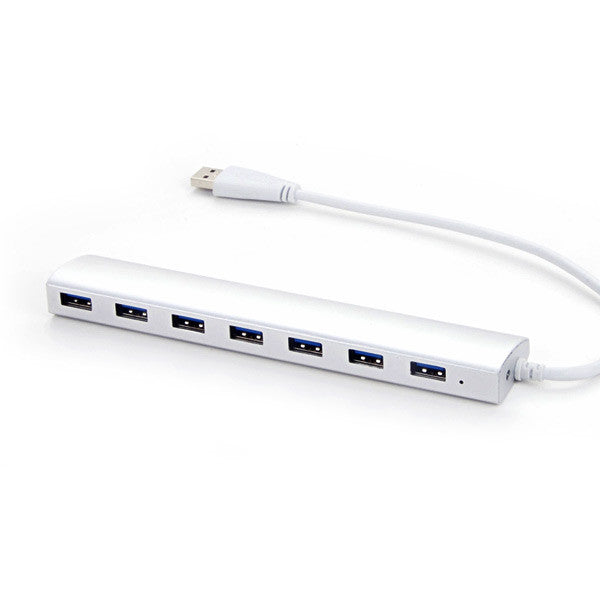 Portable slim 7-Port USB3.0 Hub with Power Adapter (SAA approval Power)