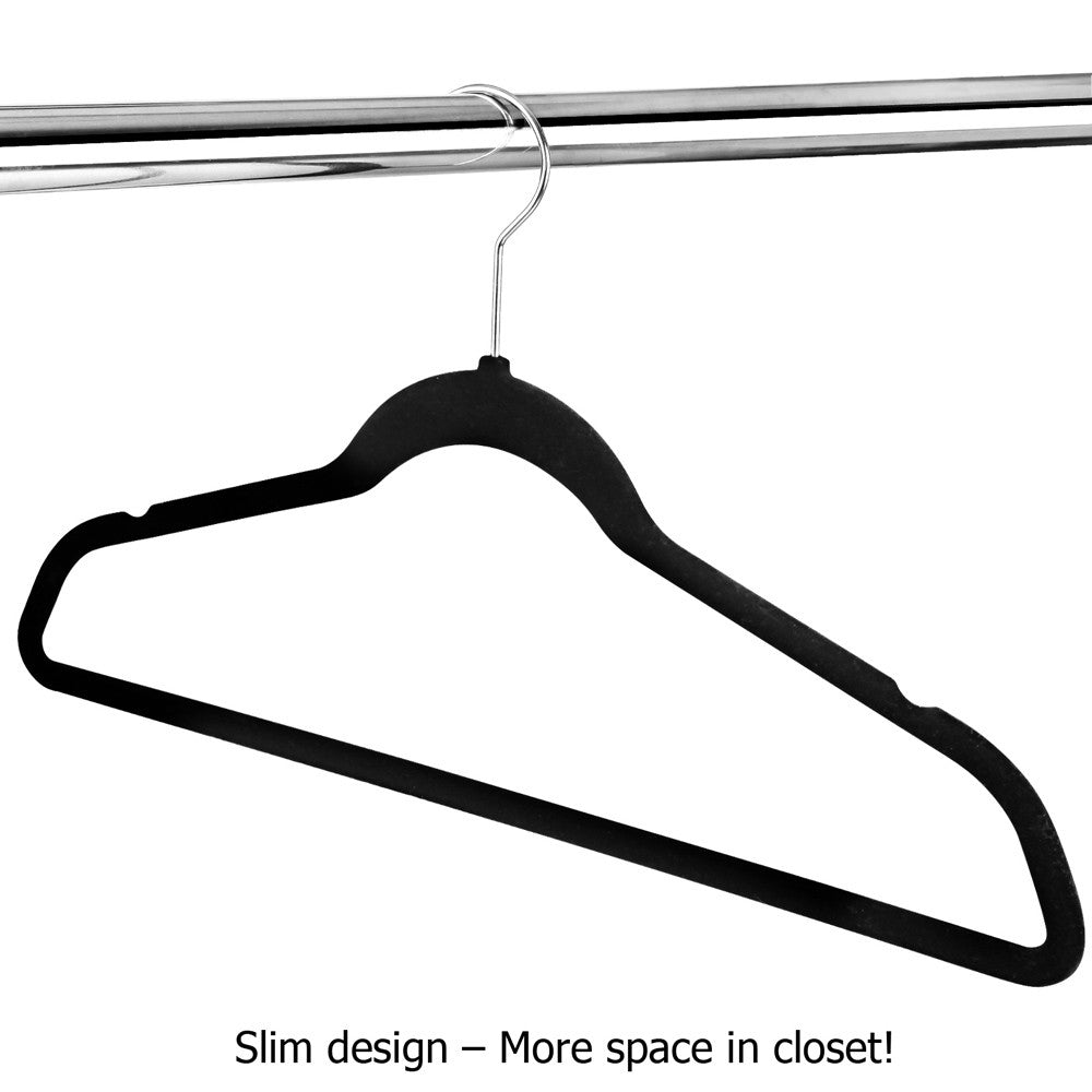 Set of 100 Velvet Coat Hangers