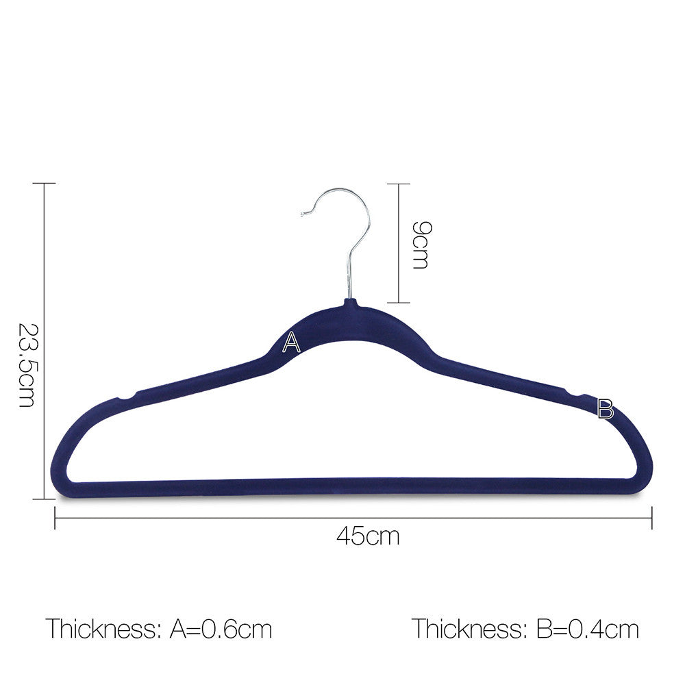 Set of 100 Slim Navy Velvet Hangers