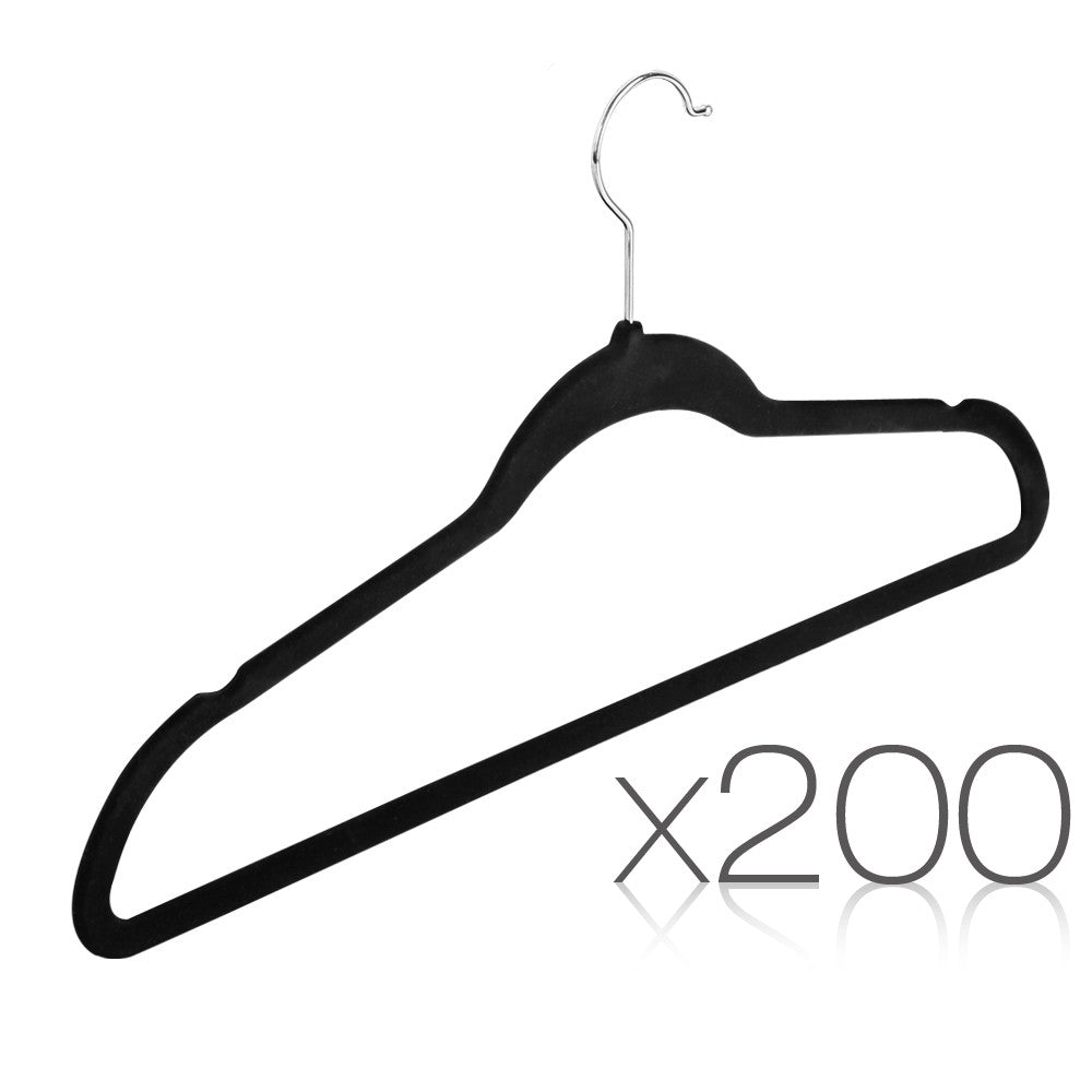 Set of 200 Velvet Coat Hangers