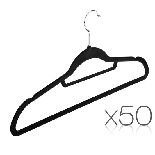 50 Pack Velvet Hangers with Tie Bar