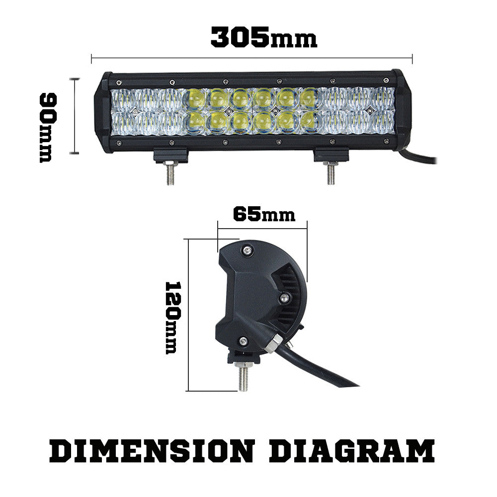 Osram 12inch 168W 5D Lens LED Light Bar Flood Spot Combo Work Lamp SUV ATV 4WD