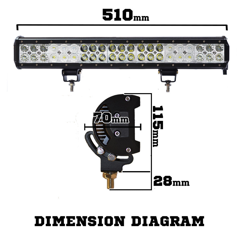 Philips 20inch 210W LED Light Bar SPOT FLOOD Combo OFFROAD Work Lamp Lumileds