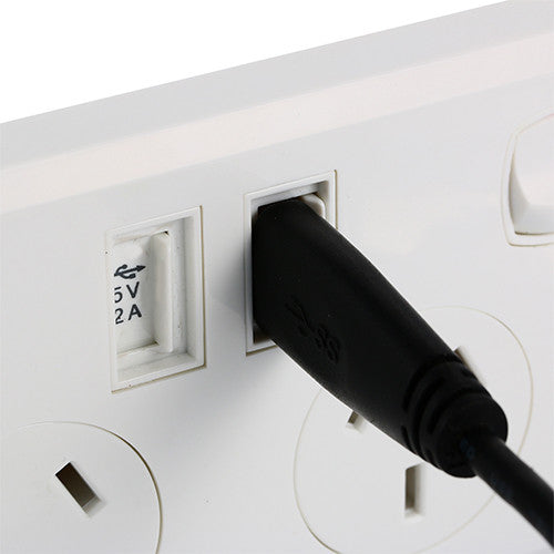 10A Double Australian USB Power Point Power Supply Wall Plug 2 Socket Switch