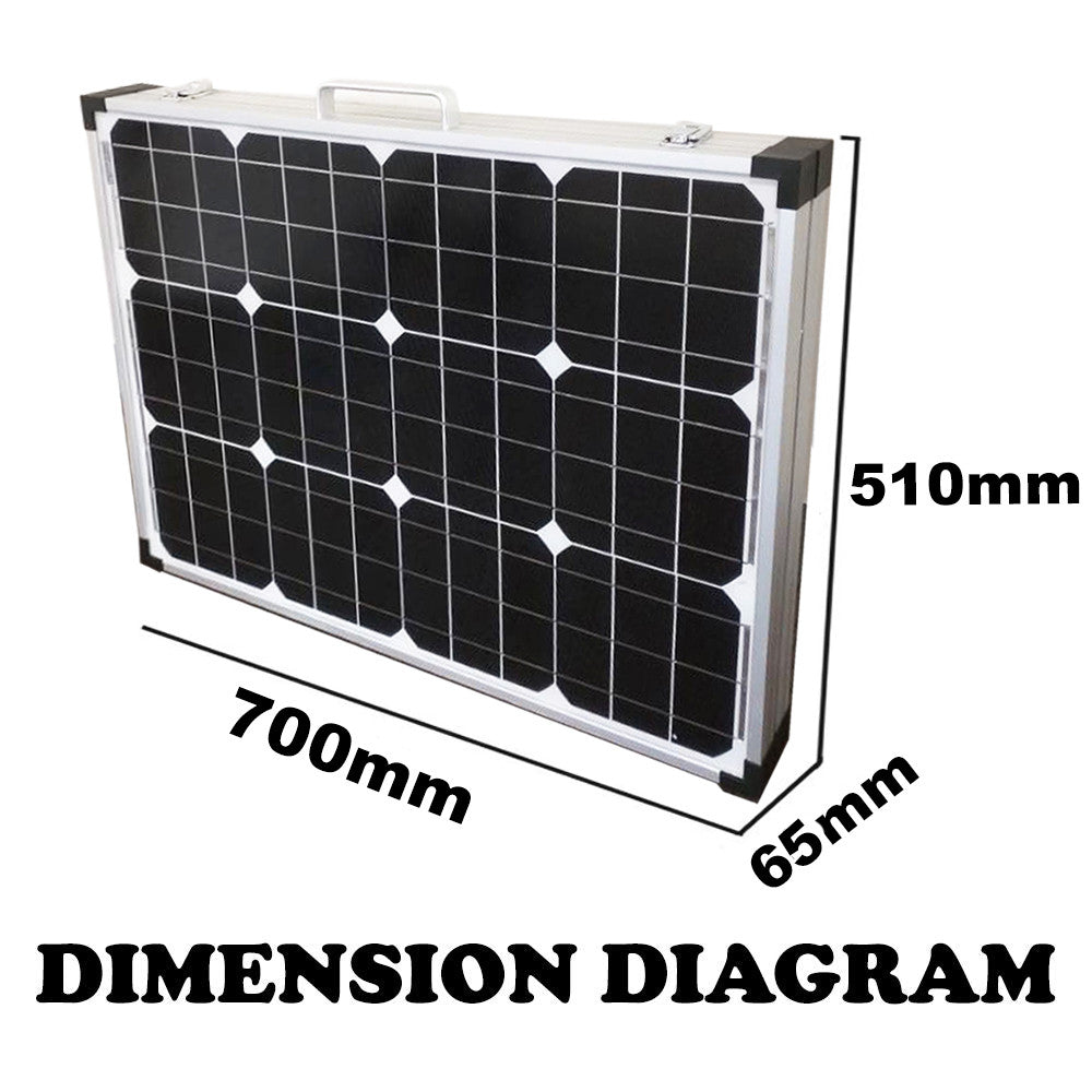 12V 120W Folding Solar Panel Mono Boat Camping Power Charging Kit Battery